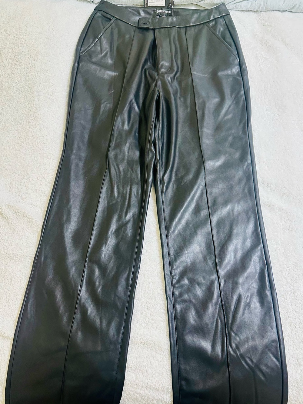 Pretty Little Thing Black Faux Leather Trousers